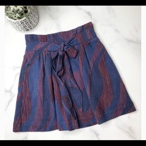 Anthropologie Cidra Ikat Bow front skirt sz 6 nwot